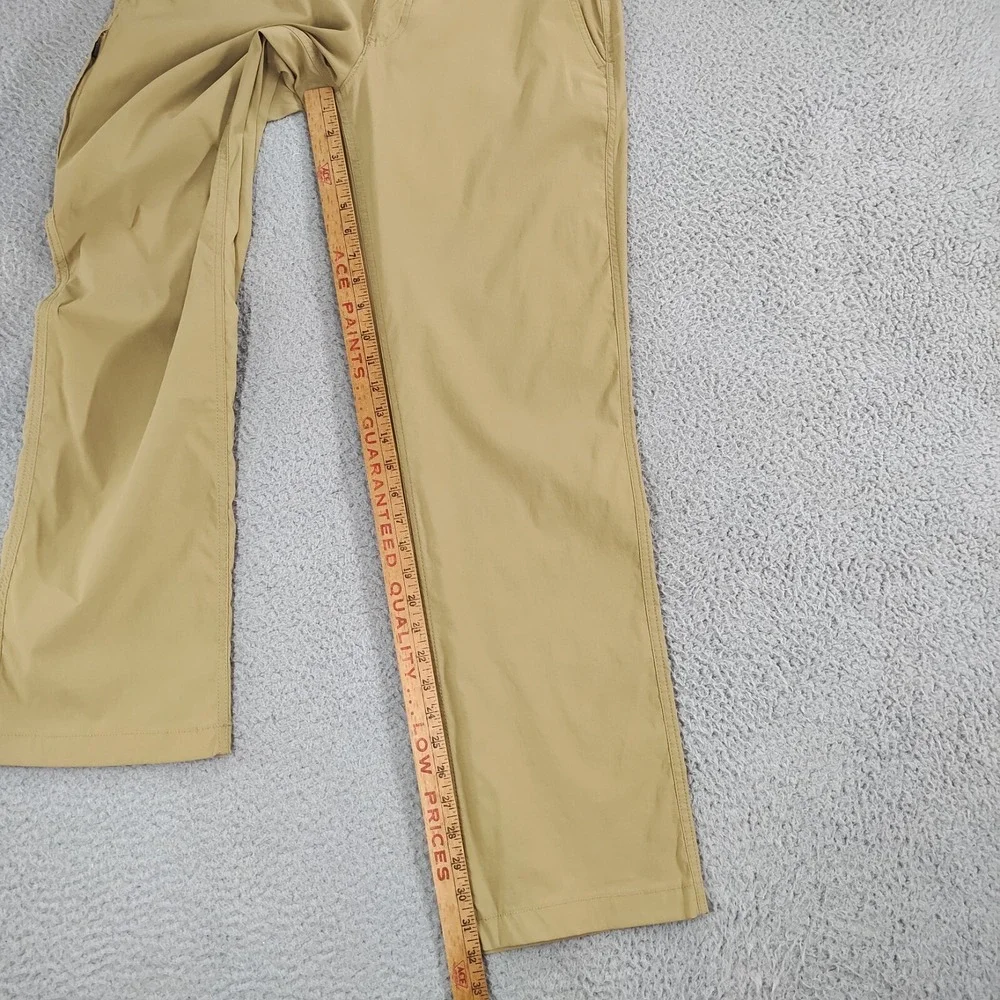 Eddie Bauer Pants Mens 33x32 Tan Travex Tech Mid-Rise Straight Leg Stretch Chino